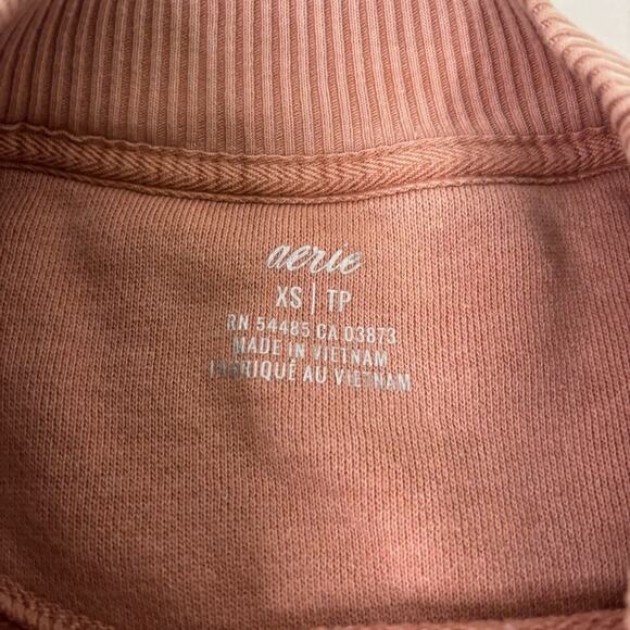 Aerie Blush Pink Oversized Sweatshirt with High Side Slits Size XS HH0660 - Picture 6 of 8